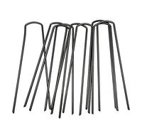 Ram® Lot de 100 Piquets de Fixation Cheville Galvanisés Robustes en Forme de U pour le Contrôle des Mauvaises Herbes, Tissu de Jardin, Gazon Artificiel, 15,2 cm