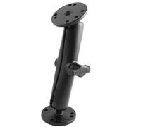 Ram Mount 1"" Diameter Ball Mount W/Long Double Socket Arm & 2/2.5"" Round Bases - Amps Hole Pattern (7-5/16"" Length)