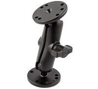 RAM Mount Double Socket Arm W/ 2 2.5" Round Bases