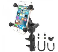 RAM MOUNTS Support de téléphone à bras court X-Grip® avec réservoir de frein/embrayage Base à boulon en U