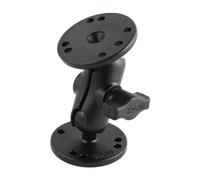 Ram Mounts Two Round Plates B Size Short Arm Universal Double Ball Mount Noir