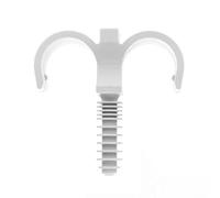 Ram - Ramclip Double, 20mm, Blanc, Sachet de 5