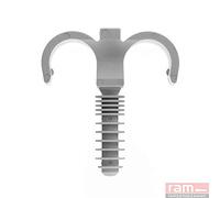 Ram - Ramclip Double, 20mm, Gris, Seau de 100