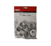 Ram - Ramclip Double, 28mm, Gris, Sachet de 5