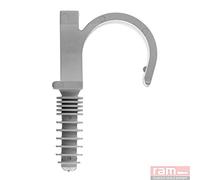 100 collier cheville RAMCLIP Simple gris pour tube Nu Ø20