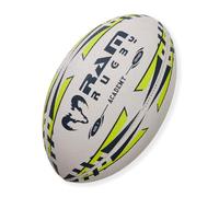 Ram Rugby Ballon de rugby Academy Trainer (taille 3) 3 plis, qualité club de rugby - Grip 3D pour un contrôle ultime des passes et des prises - Convient pour les jeunes, les enfants et les enfants