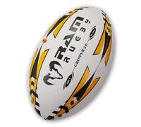 Ram Rugby Ballon de rugby Gripper 2.0 Pro Trainer - Cousu à la main - Construction à 3 plis - Vessie Hi-Tech - Valve de vol de précision - Grip 3D pour un contrôle ultime des passes et des prises