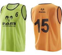RAM Rugby Maillot numéroté - Mesh / Polyester - 15 pièces - Orange - M