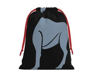 Ram Sac cadeau en peluche ultra douce avec cordon de serrage, motif signe du zodiaque de Noël, sacs de fête de Noël, pochettes à bijoux de mariage