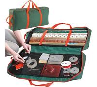 Ram® - Sac de rangement en tissu pour papier cadeau de Noël, étiquettes et nœuds (82 x 34 x 13 cm)