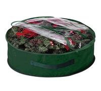 Ram Sac de Rangement pour Couronne de Noël avec fenêtre Transparente Vert 60 cm