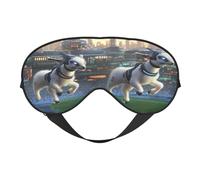 Ram Sheep Robot Masque de sommeil doux pour les yeux - Idéal pour les femmes hommes et les voyages, confortable et réglable, idéal pour l'intérieur et l'extérieur