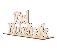 Ramadan en Bois Eid Mubarak décoration en Bois Lettre Ornements Eid Mubarak décors Maison Chambre Table décoration