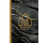 Ramadan Journal: Black and Gold, Daily fasting planner, fasting tracker, Quran challenge, charity tracker, Hadith of the day, gratitude and self reflection