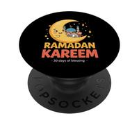 Ramadan Kareem Enfants Mignon Croissant de Lune Enfants Musulmans PopSockets PopGrip Adhésif