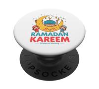 Ramadan Kareem Enfants Mignon Croissant de Lune Enfants Musulmans PopSockets PopGrip Adhésif