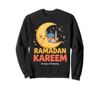 Ramadan Kareem Enfants Mignon Croissant de Lune Enfants Musulmans Sweatshirt