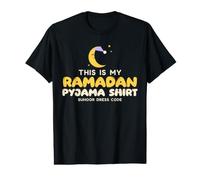 Ramadan Pyjama Humour Suhoor Lune Endormie Bonnet de Nuit T-Shirt Graphique avec Valeur