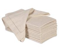 Ramanta Home Lot DE 12 Lin Coton ajouré Napkins- 20 x 20 Naturel