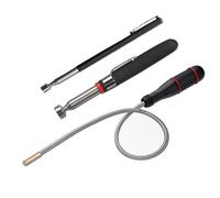 Ramassage Magnétique Flexible, 3PCS Kit d'Outils Magnétiques Télescopiques 1,5 LB 3 LB 5 LB Aimant Mecanique Auto Tige Aimantée pour Récupérer Petites Pièces, Clés et Pièces Automobiles