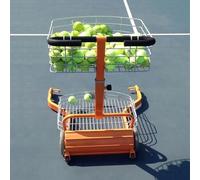 Ramasse-balles automatiques de tennis, chariot de ramassage de balles de tennis à poussée manuelle, panier de récupération de balles de tennis, équipement de ramassage de balles de tennis Orange