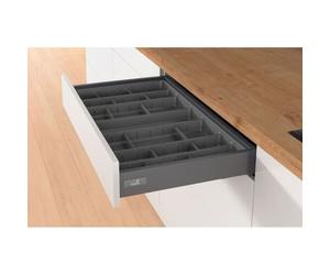Ramasse couverts orgatray 590 anthracite - Largeur : 807 mm - Pour caisson de largeur : 900 mm - HETTICH