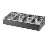 Ramasse-Couverts pour 4 Bacs GN 1/3 - Pujadas - GrisDM laquée G