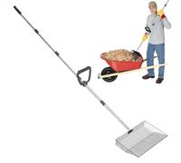 Ramasse-crottes de poulet - Pelle multifonction pour tamiser le lit, pelle extensible pour tamiser les excréments de volailles et de lapins pour la manipulation des déchets dans les cours arrière et