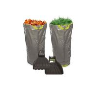 Ramasse Feuilles Manuel par Deux avec Lot de 2 SACS DE JARDIN MULTIFONCTIONS Utra Résistant - POLYETHYLENE - 270 L