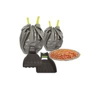 Ramasse Feuilles Manuel par Deux avec Lot de 2 SACS DE JARDIN - Utra Résistant - POLYETHYLENE - 130 L