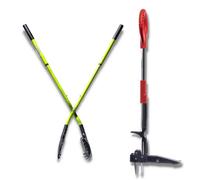 venteo Multicouleur Ramasse feuilles XXL EARTWISE + Désherbeur ROOTSLAYER Outil de jardin ergonomique Ramasse feuilles avec manches télescopique Extracteur de mauvaises herbes à pédales