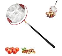 Ramasse Noix Avec Manche,Ramasseur De Noix Télescopique,Rouleau De Collecteur De Noix,Cueille Fruit Telescopique,Ramasse-Fruits Acier Inoxydable,Pour Noyer Caryer Châtaignes Glands (Petit)