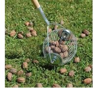 Ramasse noix - LUCIFER - Boule avec manche inox - Gris - Manuel