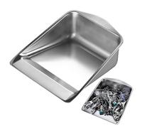 Ramassette - Pelle Métallique Portable De Bureau Avec Poignée | Petit Outil Nettoyage Maison Pour Intérieur Extérieur | Garage Cuisine Salle De Bain Appartement Collecteur Débris, 23.5x26x10cm