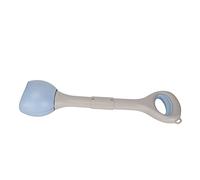 Ramasseur de crottes de chien avec grand arc et encoches en zigzag |Rinçage et odeur faciles - Moins de ramassage |Ramasse-crottes portable avec boucle de suspension pour (Bleue)