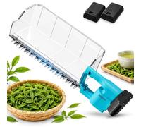 Ramasseur de Feuilles de thé sans balais, tête de 12 Pouces et 2 Batteries | Machine à récolter le thé sans fil portative avec plateau de collecte, pour la récolte de surface
