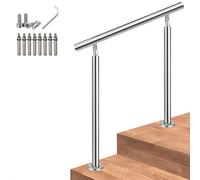 Rambarde à 3 marches pour escaliers extérieurs, kit de Support de Balustrade réglable en Acier Inoxydable, rambarde de Style transitionnel pour escaliers, Porche de Jardin et terrasse - Conc