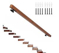 Rambarde Carrée Robuste Pour Installation Intérieure Avec Kit De Fixation En Acier Inoxydable, Adaptée Aux Personnes Âgées Et Aux Enfants Handicapés, En Bois, Pour Couloir, Appartement, Loft, Maison,