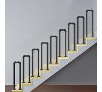 Rambarde commerciale pour immeubles de bureaux, rambarde de sécurité noire en forme de U pour halls d'entrée, escaliers de salles de pause, scènes de centres de conférence et suites de direction