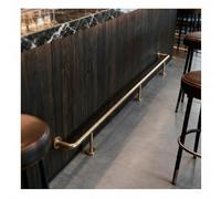Rambarde de Bar Commerciale en Acier Inoxydable - 6/9/13/16/19/23/26 pi pour Cuisine, réception, îlot Central - Finition dorée élégante, rambarde Durable et stylée