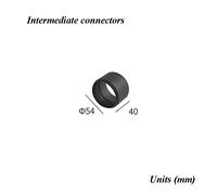 Rambarde D'escalier À LED Rampe D'escalier Intérieure Murale Barre D'appui De Sécurité À Détection De Présence Poignée D'accès Murale Éclairage De Couloir De Villa(Intermediate connectors)