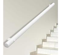 Rambarde d'escalier blanche à fixation murale, pour intérieur et extérieur, avec kit complet, idéale pour les lofts et les couloirs de maisons.(90cm)