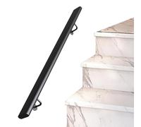 Rambarde d'escalier d'une capacité de 200 kg for personnes âgées, barre de sécurité murale for escaliers intérieurs adaptés aux personnes handicapées(Black,1m/3.28ft)