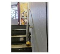 Rambarde d'escalier en acrylique transparent (1 pièce) - Kit de rambarde antidérapant for intérieur/extérieur - Longueurs personnalisables de 1,6 pi à 20 pi(Golden,0.5meters)