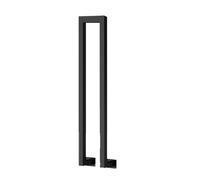 Rambarde D'escalier En Forme De U - Balustre Tubulaire Carré Style Transitionnel, Main Courante Antidérapante Fer Forgé Pour Intérieur, Pour Clôture Décorative Jardin, Villa(Black,65cm/25.5in)
