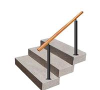 Rambarde d'escalier extérieure en Bois, Main Courante de sécurité pour marches extérieures, Garde-Corps en Fer forgé pour loft, Villa, Couloir et Jardin - Garde-Corps d'escalier du
