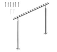 Rambarde d'escalier extérieure, Main Courante de Style transitionnel pour marches et Porche, élégante Rampe en Acier Inoxydable pour marches extérieures, rampes réglables à fixatio