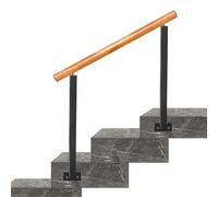 Rambarde d'escalier extérieure, Rampe de Porche de Style transitionnel, Main Courante en Bois pour escaliers intérieurs et extérieurs à Fixation latérale, Rampe en Fer forgé avec k