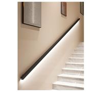 Rambarde d'escalier intérieure à LED avec détection automatique, rampe murale lumineuse en acier inoxydable for escaliers, villas et allées.(Button Control,Right-200cm/78.7in)