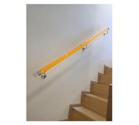 Rambarde d'escalier intérieure en acrylique transparent avec supports en acier inoxydable - Longueur personnalisable for tous les styles(Silver,3.6meters)